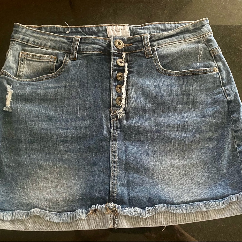 Blue Mini Pencil Skirt for Casual Wear
